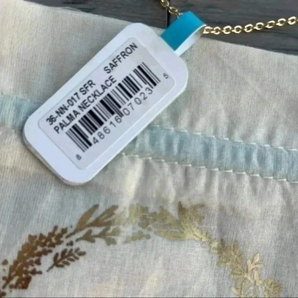 Anthropologie Shiraleah Palma Gold Fringe Crystal  necklace NWT